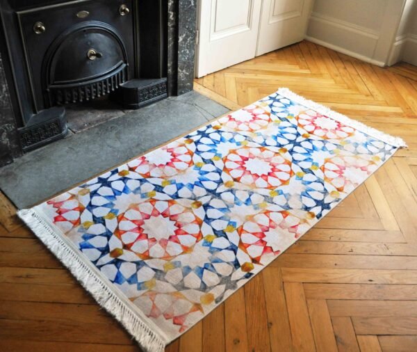 Tapis design avec les motifs geometriques pour chambre enfant